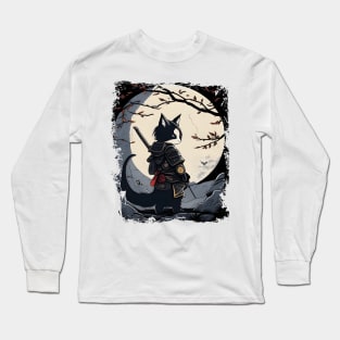 Japanese Cat Samurai Katana Catana - Love Cats Long Sleeve T-Shirt